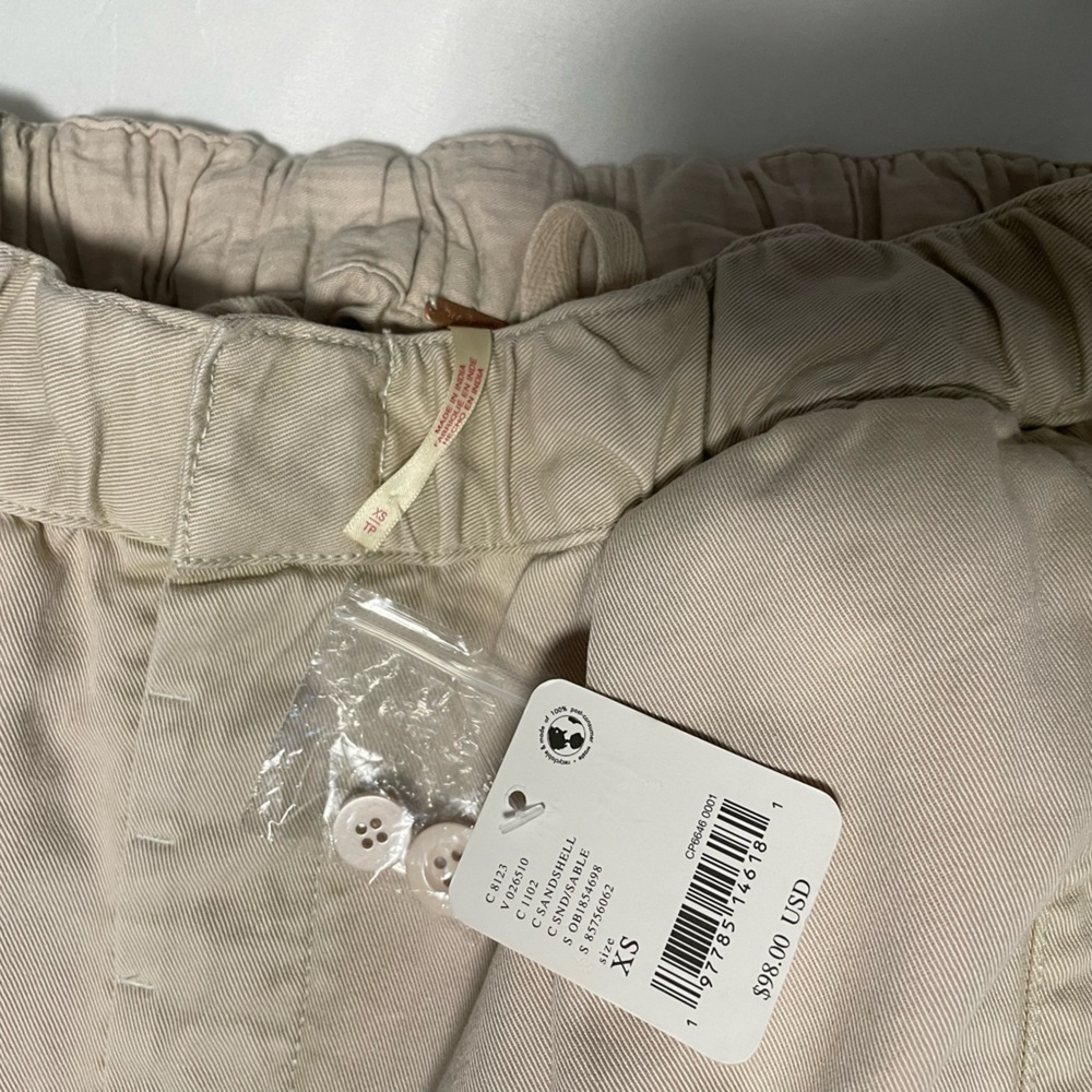 NWT Free People After Love Cuff Pants in Sandshell. Size X-Small - Picture 13 of 13